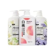 京东PLUS：ACCEN 澳雪 花果香氛沐浴露套装 600ml白桃+500ml百合花+500ml薰衣草