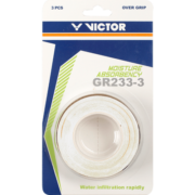 威克多（VICTOR） 胜利手胶三条装 耐用粘性防滑握把胶GR253//262//233 吸汗GR233-3A白色