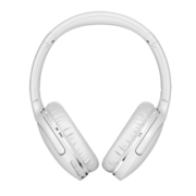 倍思 D02 Pro耳机头戴式蓝牙耳机真无线耳机高音质音乐降噪学生电脑网课超长续航包耳式隔音折叠耳机白