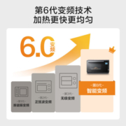 美的（Midea）微碳系列 900W变频家用微波炉 智能微烤一体机 湿度感应  23L一级能效（PC23M6W）