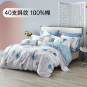 MENDALE 梦洁家纺 水墨清荷 纯棉四件套 200*230cm