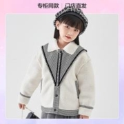 Deesha 笛莎 女童冬季外套儿童保暖仿皮草防风上衣