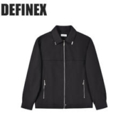 DEFINEX 简约翻领金属拉链拼接男女新款春秋季薄款Vibe风夹克外套