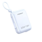 PISEN 品胜 D156 移动电源 皎月白 10000mAh Type-C/Micro-B 20W 双向快充
