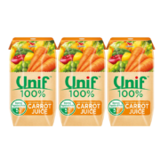 统一 Unif 泰国进口100%胡萝卜汁 200ml*3瓶