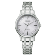 西铁城（CITIZEN）女表 光动能机芯女士手表 简约时尚贝母表盘腕表 生日礼物 EM0890-85A