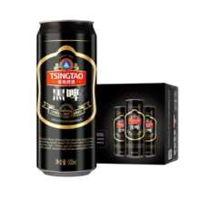 青岛啤酒（TsingTao）黑啤12度 500ml*12听 大罐整箱装 新老包装随机发 春日出游