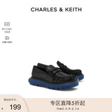 CHARLES & KEITH CHARLES&KEITH春夏女鞋CK1-70920116女士复古厚底乐福鞋女鞋