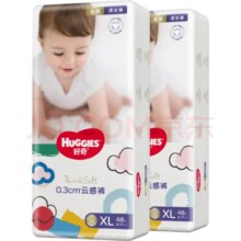 京东百亿补贴、plus会员:好奇（Huggies）金装成长裤XL96片(12-17kg)加大号婴儿尿不湿超薄柔软透气