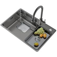 RIIFO/日丰 日丰集优水槽 304不锈钢洗菜盆厨房家用洗碗槽水池日式纳米大单槽