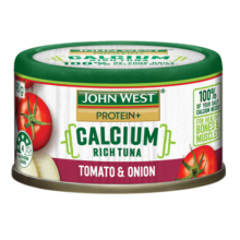 西部约翰（JOHN WEST）番茄洋葱金枪鱼罐头 90g/罐 蛋白质优钙系列 原装进口 经典小绿罐10.9元 (月销1000+)