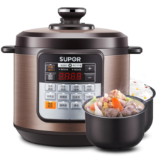 苏泊尔（SUPOR）智能电压力锅6L 一锅双胆 动态加压 一键排气 智能预约 CYSB60YCW10D-110 家用高压锅