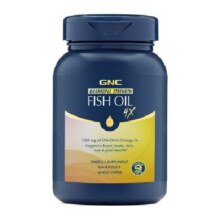 GNC健安喜四倍鱼油软胶囊DHA+EPA高纯度鱼肝油Omega-3  120粒
