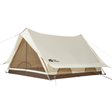 牧高笛（MOBIGARDEN）户外露营大空间棉布屋脊帐篷纪元150 象牙白