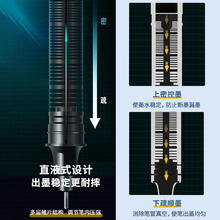 88VIP会员：deli 得力 直液式速干中性笔按动走珠笔0.5mm刷题笔考试签字笔3支