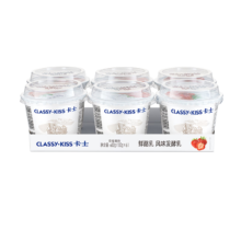 PLUS会员：CLASSY·KISS 卡士 草莓果粒鲜酪乳 100g*6杯