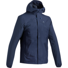 迪卡侬冲锋衣上衣男女户外防风登山徒步防水夹克风衣运动外套保暖MH150 男款-藏蓝色 XS