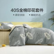BLISS 百丽丝 水星集团出品全棉印花三/四件套花卉田园风纯棉床单被套四季透气