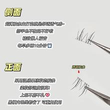 FAICCIA 不用胶水！小火苗免胶自粘下睫毛自然妈生仿真单簇嫁接假睫毛懒人