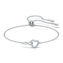 施华洛世奇（SWAROVSKI）生日礼物 施华洛世奇 SWAROVSKI INFINITY 永恒爱意 手链女 镀白金色 5524421