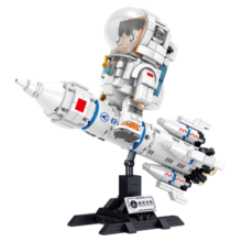 哲高积木拼装中国航天火箭发射器太空宇航员儿童模型玩具男孩生日礼物 QL0294-Q版火箭-516PCS89元 (券后省10)