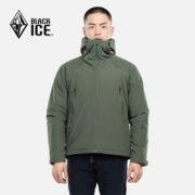 黑冰（BLACKICE）男士连帽棉服秋冬防风保暖轻量夹克Primaloft户外运动棉服 深卡其绿 XXL