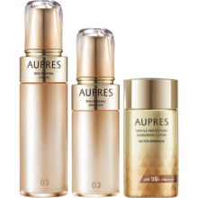 欧珀莱（AUPRES）【唐嫣同款】 臻源凝时护肤套装 补水保湿 礼物送女友送老婆 水乳+防晒60ml 3件套