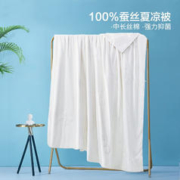 FUANNA 富安娜 家纺 夏被100%蚕丝被抑菌夏凉空调被薄被子单双人被芯 阿狄(100%蚕丝抑菌+磨毛款) 1.2m(152*210cm)