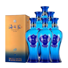 京东百亿补贴：洋河 海之蓝 52度 375ml*6瓶 蓝色经典整箱装高度白酒