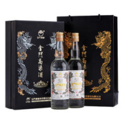 KINMEN KAOLIANG 金门高粱酒 金门高粱 双龙系列白金龙清香型58度白酒600ml*2瓶双支礼盒装 龙年宴请送礼
