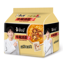 Plus会员:康师傅 方便面 好汤面 牛尾汤面五连包 泡面袋装