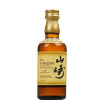 山崎（Yamazaki）12年 单一麦芽威士忌 50ml 三得利 进口洋酒(小酒版)