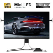 AOC 爱攻&保时捷联名定制 31.5英寸 MiniLED 4K 144Hz 快速液晶1ms HDR1400 逐光 电竞显示器 PD32M