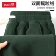 京东百亿补贴：班尼路 摇粒绒重磅束脚裤男 美式复古纯色加绒