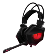 钛度（Taidu）THS300PRO暗鸦之眼 游戏耳机 电脑头戴式 电竞耳麦 台式3.5MM双插头  红黑