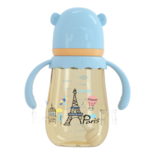 小土豆（potato）环游世界ppsu奶瓶宽口径新生儿防胀气耐摔新生儿婴儿奶瓶一岁以上 天青蓝300ml