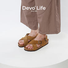 百亿补贴：Devo 的沃 女士复古简约沙滩鞋