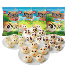 plus会员:思念 儿童早餐 卡通小馒头 速冻生鲜面点 奶黄包*2+豆沙包*2
