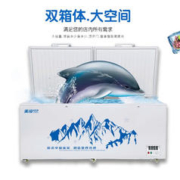 美凌时尚家 冰柜商用家用冷柜卧式大容量全冷冻柜旗舰展示柜 单温丨加大加宽
