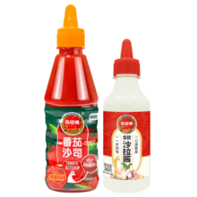 凤球唛（PHOENIX&EARTH）番茄酱 番茄沙司挤压瓶低脂新疆蕃茄酱 番茄酱476g+沙拉酱260g