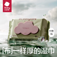 京东试用、plus会员:babycare经典紫盖 宝宝护肤湿纸巾 200*150mm  80抽-1包（紫盖）