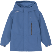 哈吉斯（HAZZYS）品牌童装男女童外套春新款三防连帽休闲时尚薄风衣 深灰蓝 160