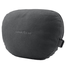 固特异（Goodyear）两用汽车头枕车载迈巴赫头枕奔驰汽车护颈枕 【Sorona双面】黑色气囊枕1个