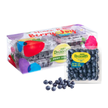 PLUS会员：怡颗莓Driscoll's 云南蓝莓14mm+ 4盒礼盒装 125g/盒 新鲜水果礼盒*2件