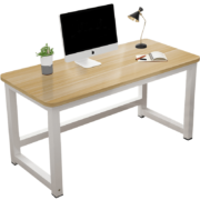 再降价、京东百亿补贴：舒客艺家 电脑桌 木纹白架单桌80*50*74 加固