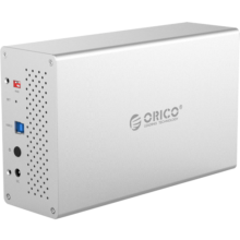 奥睿科（ORICO）硬盘柜S磁盘阵列盒阵列RAID柜usb3.0全铝台式机外置外接硬盘盒3.5英寸双盘位WS200RU3