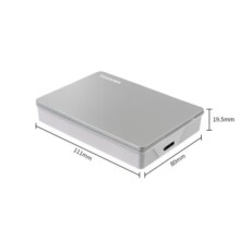 东芝（TOSHIBA）4TB移动硬盘机械 Flex系列 USB3.2 Gen 1 尊贵银 大容量 兼容Mac等多系统 高速传输 高端商务