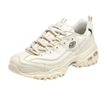 斯凯奇小白熊Skechers情侣增高厚底百搭小白鞋女复古休闲耐磨老爹鞋男