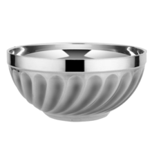 美厨（maxcook）304不锈钢碗13CM 汤碗餐具面碗 双层隔热 MCWA-095
