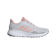 adidas DURAMO 9训练备赛竞速轻盈疾速跑步运动鞋女子阿迪达斯 白色/粉色/灰色 37(230mm)